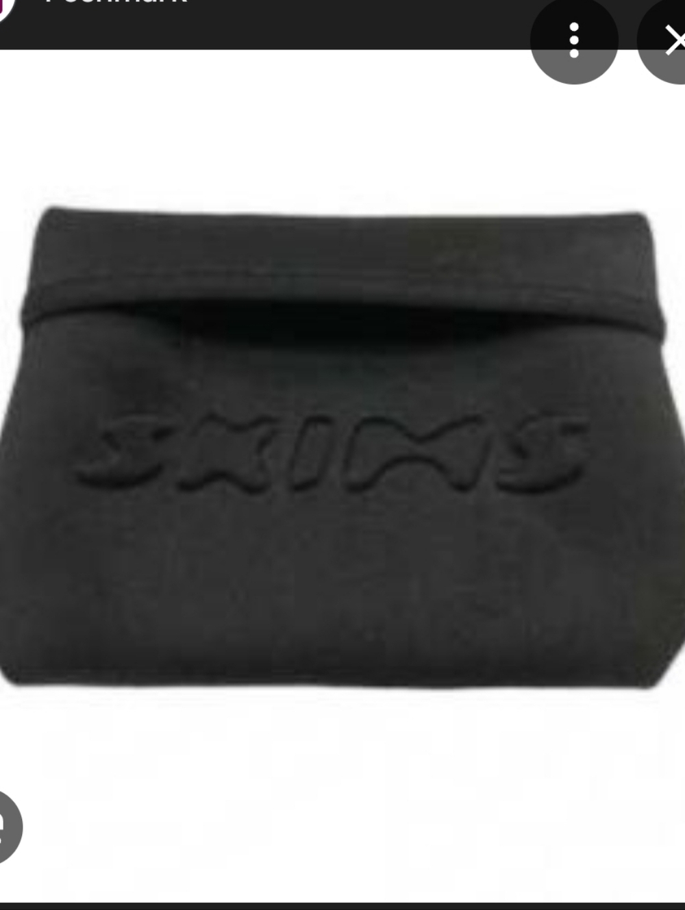 Skims• Neoprene Black Small Pouch/ Cosmetic Bag.